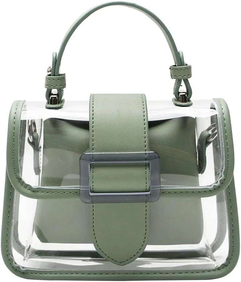 Clear Bag Stadium Events Women 2025 Trendy PVC See Through Purses Chain Shoulder Crossbody Bags Satchel Mini Handbag