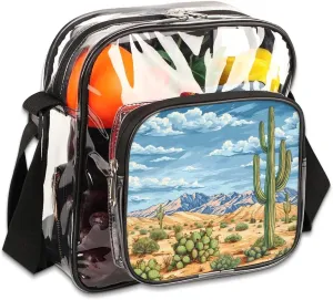 Clear Crossbody Bag Stadium Approved Clear Bag for Concert Sport Event Messenger Bag for Men Women