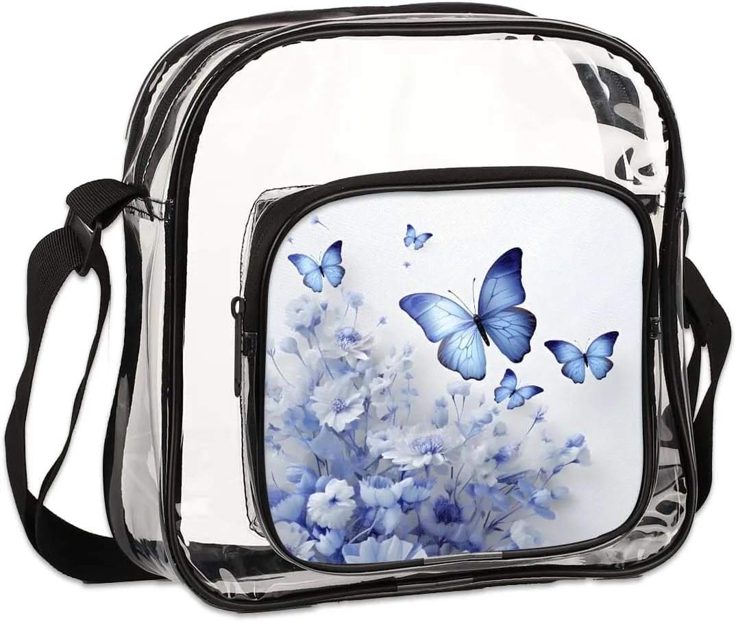 Clear Crossbody Purse Bag Clear Messenger Shoulder Bags See Through Transparent Purse