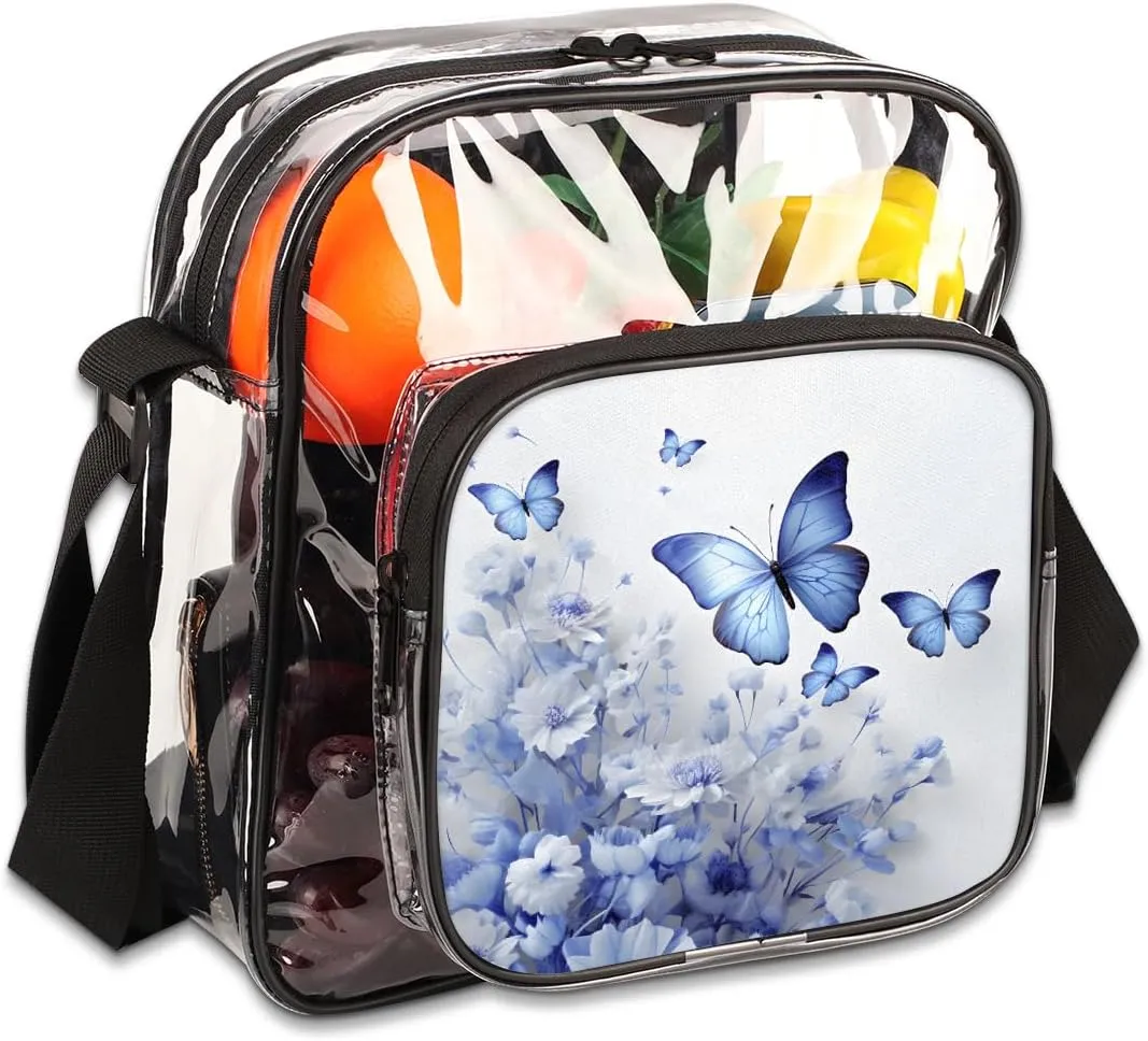 Clear Crossbody Purse Bag Clear Messenger Shoulder Bags See Through Transparent Purse