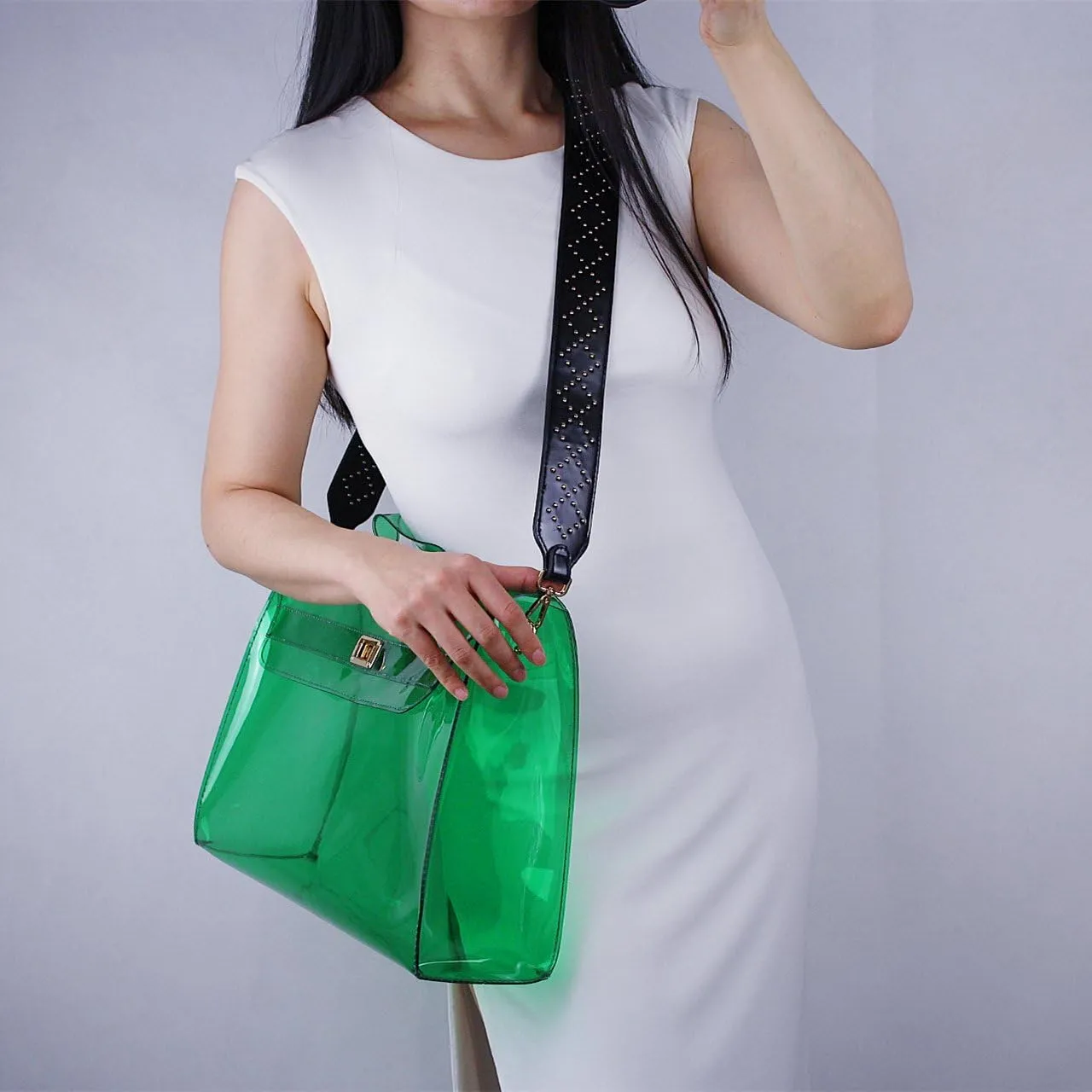 Clear Handbag Purse Stadium Approved Transparent Crossbody Shoulder Bag for Women