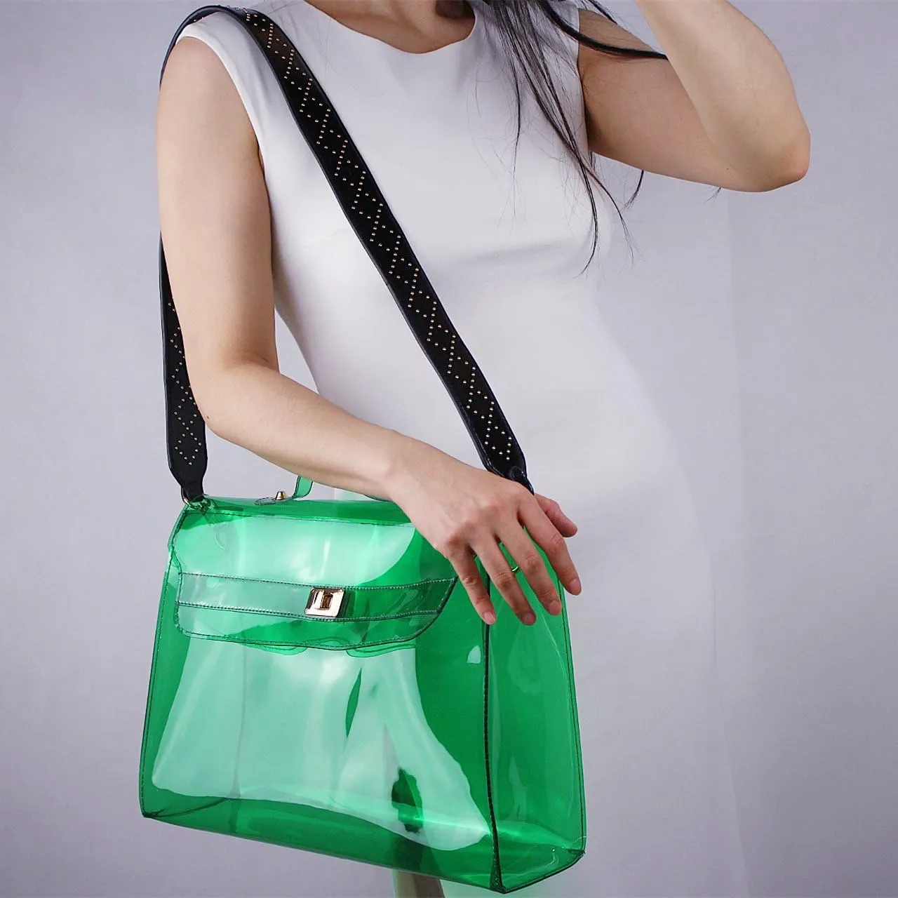 Clear Handbag Purse Stadium Approved Transparent Crossbody Shoulder Bag for Women
