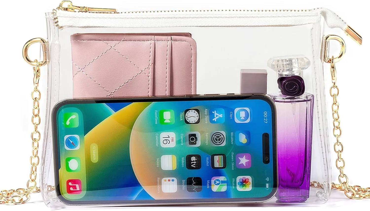 Clear Purse for Women Stadium Approved, Small Clear Crossbody Bag Stadium Bag for Concerts Sports Events