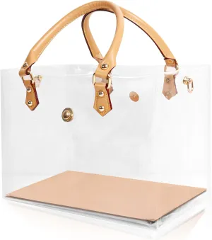 Clear PVC DIY Tote Bag Handbag Making Kit Handmade Gift Bag Craft Accessory Tool Set Birthday Holiday Gift Bag (A)