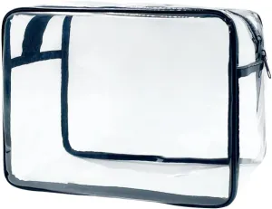 Clear Toiletry Bag, PVC Makeup Bag for Women, Spacious Clear Cosmetic & Toiletry Pouch，Large Transparent Makeup Pouch for Travel (Clear)