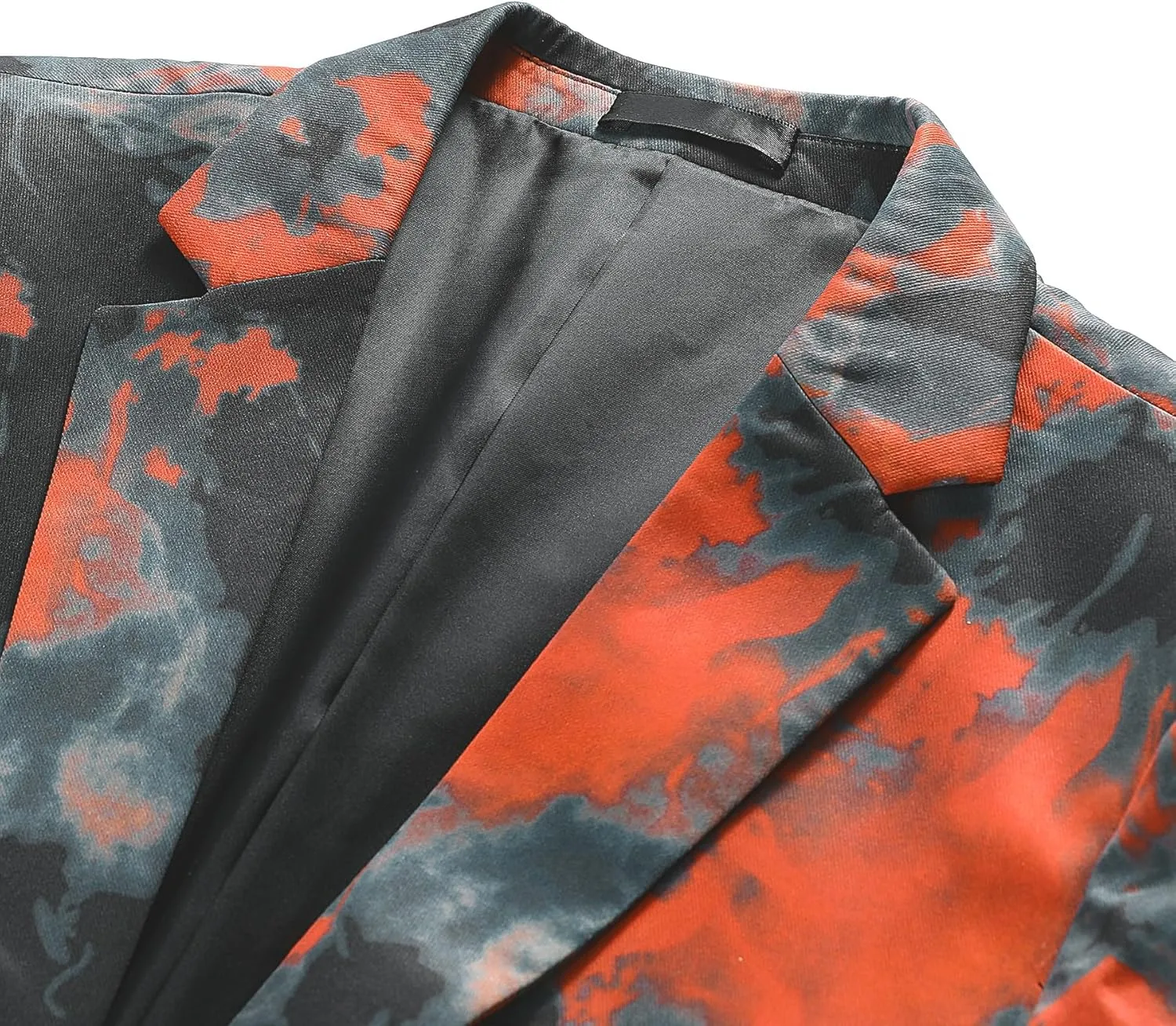 Cloudstyle Mens 2 Piece Print Suit Floral Party Dress Jacket Slim 2 Button Blazer Pants