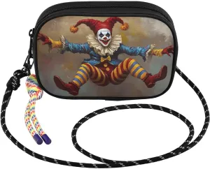 Clown Funny Jump Crossbody Bags for Women Cell Phone Purses Women's Shoulder Handbags Wallet Purse with Adjustable Strap