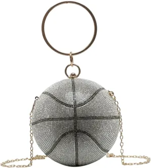 Clutch Bag for Women Basketball Shape Crossbody Bag Chain Casual Storage for Wife