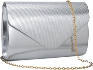 Clutch Purse for Women Evening Bags, Cocktail Prom Purse for Party Wedding Envelope Handbags with 2 Detachable Chain