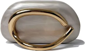 Clutch Purse for Women Gold Metal Closure Hand-held Causal Shoulder Clutch Bag for Wedding Party Prom