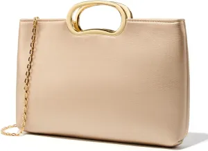 Clutch Purses for Women Cut Out Handle Clutch PU Leather Evening Bag Elegant Purse for Women Formal Wedding Party