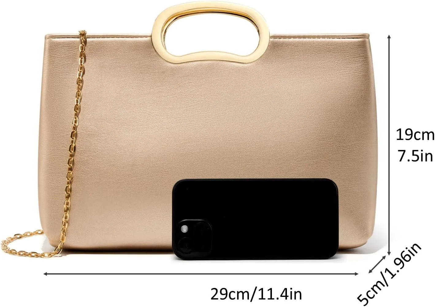 Clutch Purses for Women Cut Out Handle Clutch PU Leather Evening Bag Elegant Purse for Women Formal Wedding Party