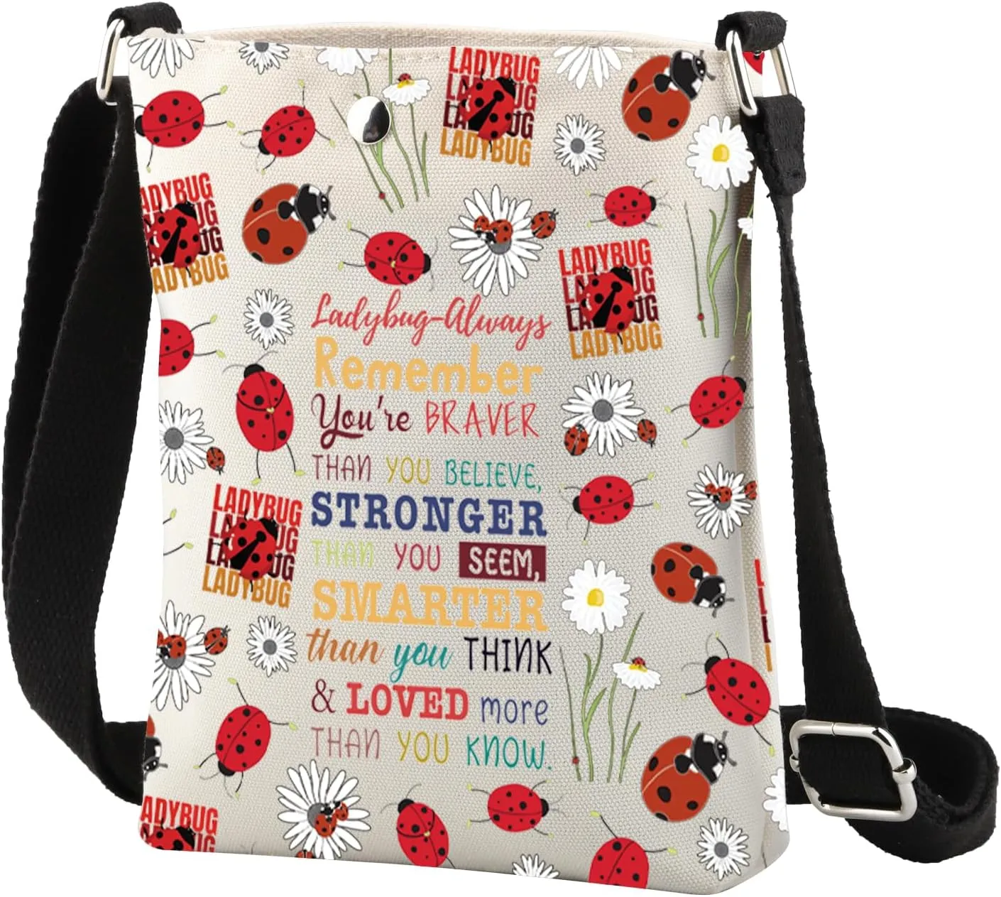 CMNIM Ladybug Crossbody Bag - Good Luck Ladybug Gifts for Insect Lovers - Entomologist Gifts - Cute Small Crossbody Purse