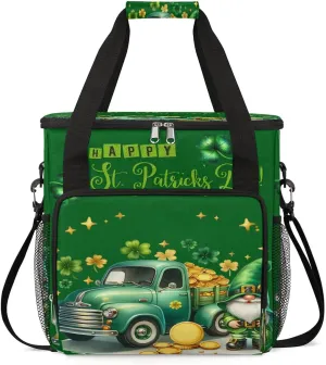 Coffee Maker Carring Bag Truck Gnome St. Patrick's Day Travel Carrying Storage Tote Bag Compatible with Keurig K-Mini or K-Mini Plus Portable Single Serve Coffee Brewer Case with Pockets for K-cup Pod