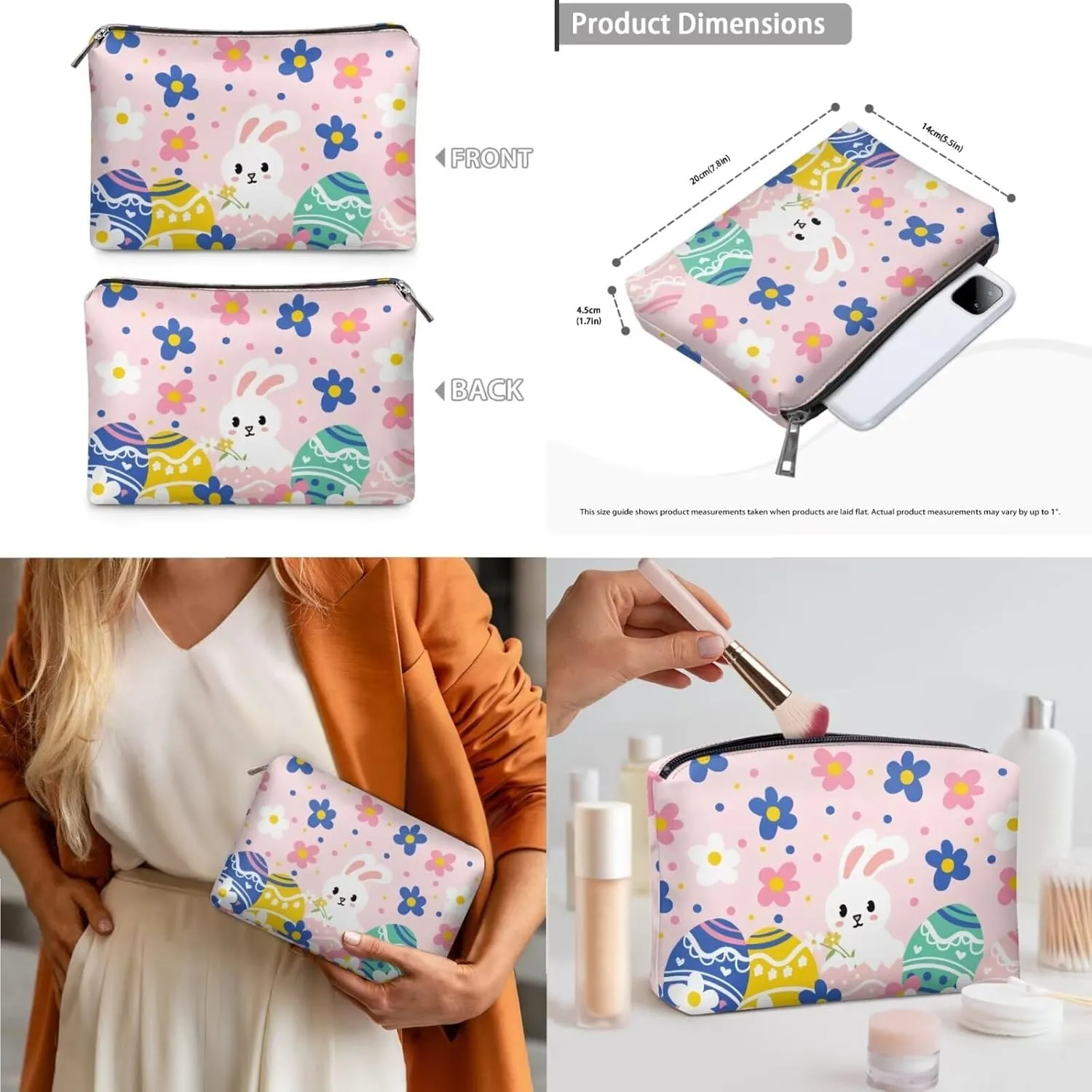 Coldinair 3PCS Easter Handbag Set for Women,Purse Sets for Women,Leather Shoulder Bag Satchel Handbag Tote Bags
