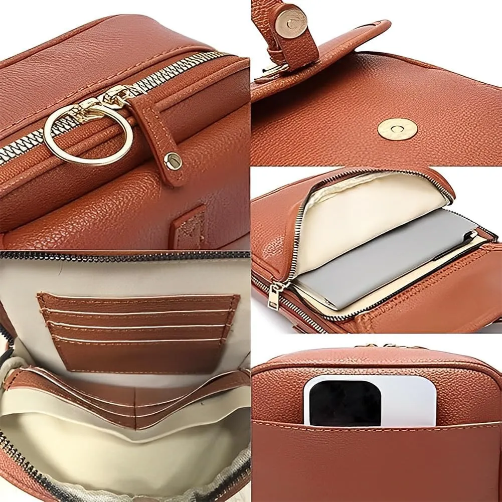 Collaboraten1 Crossbody Leather Bag, Collaborate Crossbody Leather Bag, Urvashi Cross Body Anti Theft Bags for Women