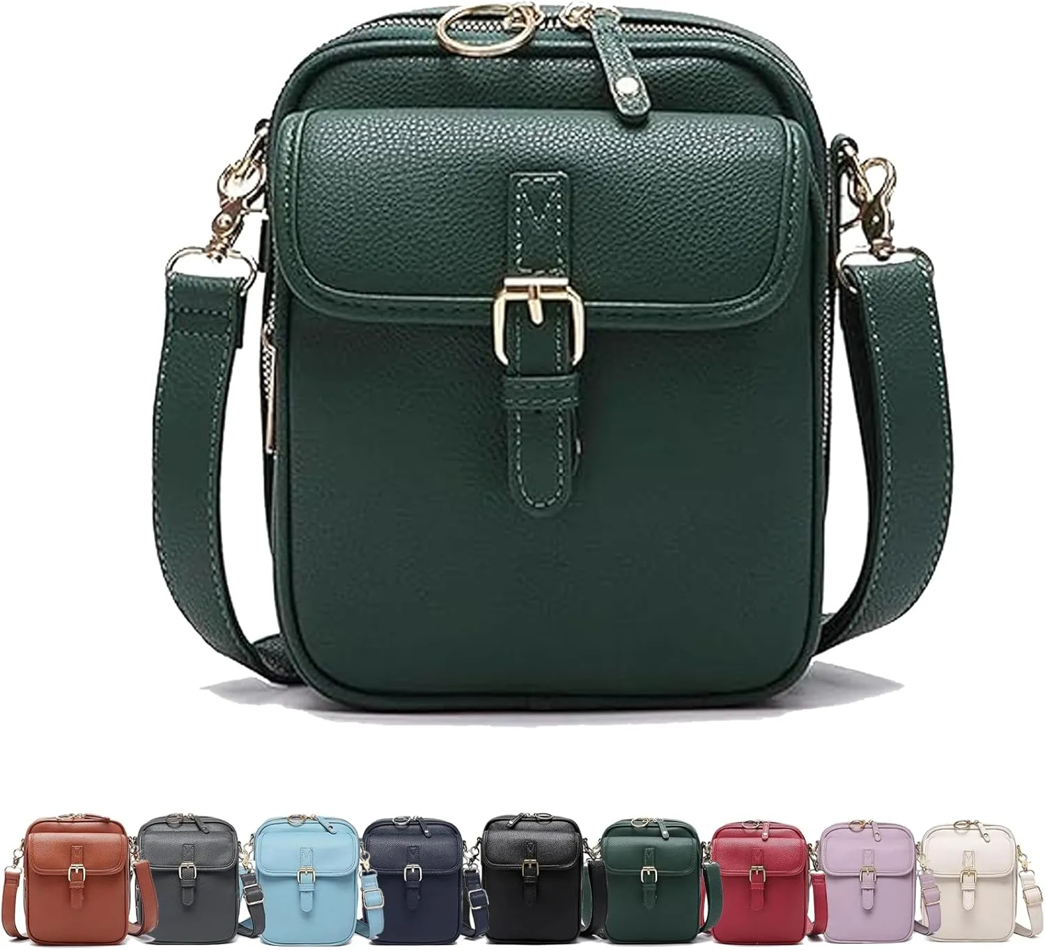 Collaboraten1 Crossbody Leather Bag, UrvashiCrossbody Bag, Vintage Double Layer Large Capacity Mini Cross Body Bags