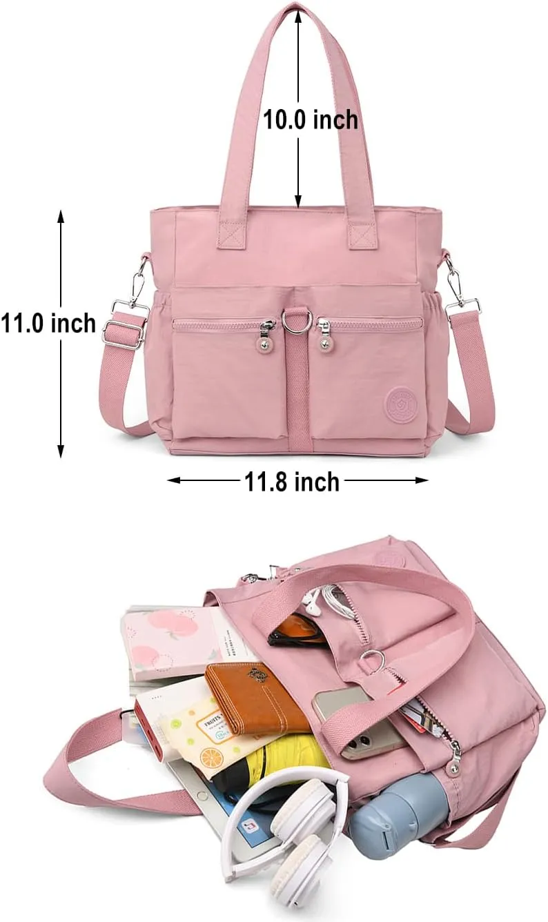 Collsants Tote Bag for Women Nylon Purse and Handbags Tote Purse Crossbody Bag Messenger Bag