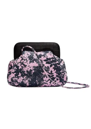 Constanza Floral Print Leather Clutch Bag