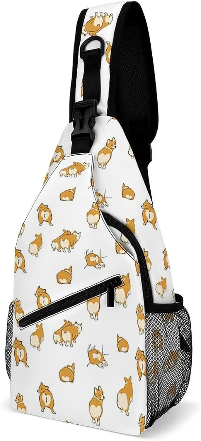 Corgi Butts Versatile And Convenient Multipurpose Crossbody Bag - Perfect for Travel And Hiking