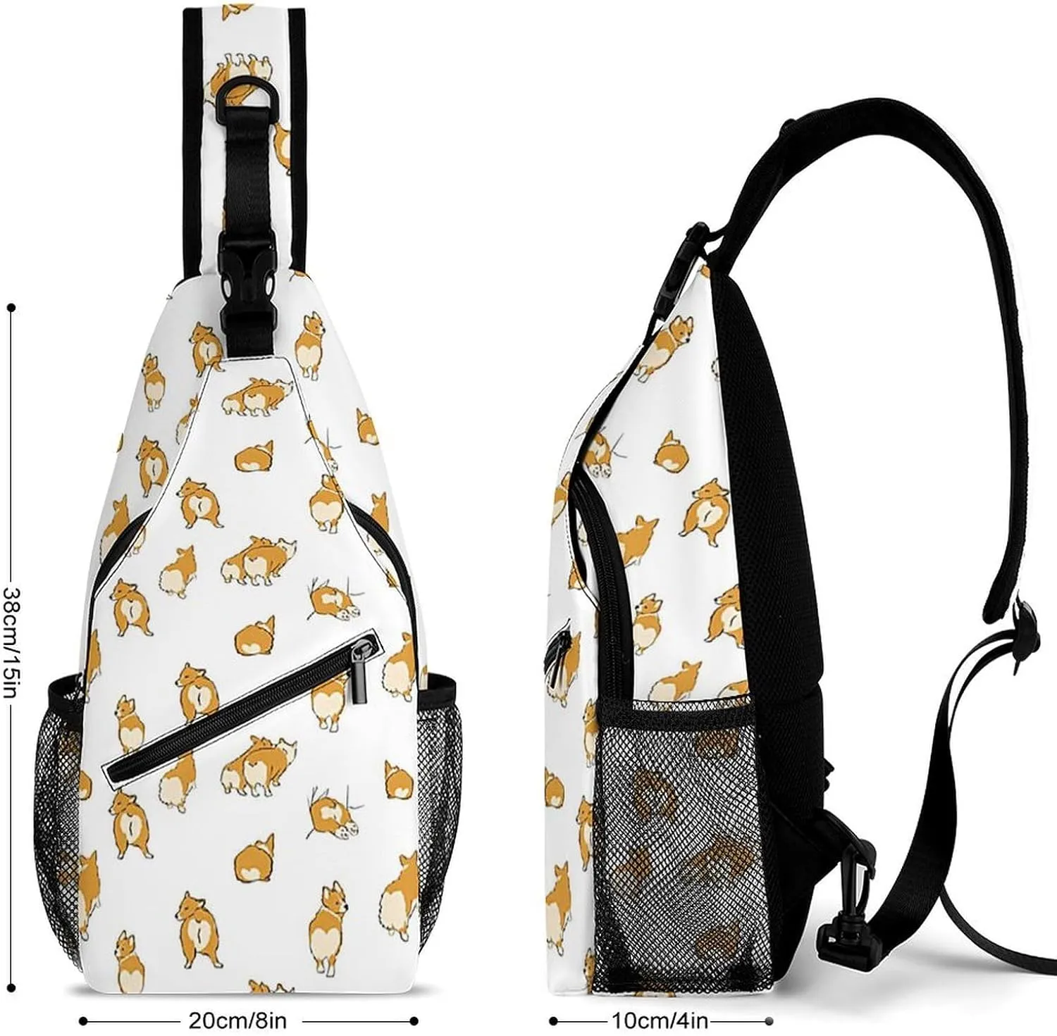 Corgi Butts Versatile And Convenient Multipurpose Crossbody Bag - Perfect for Travel And Hiking