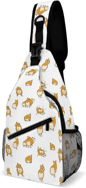 Corgi Butts Versatile And Convenient Multipurpose Crossbody Bag - Perfect for Travel And Hiking