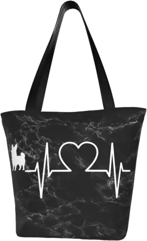 Corgi Dog Heartbeat Fashion Shoulder Bag Large Capacity For Man Or Woman