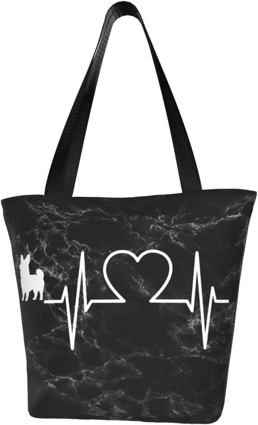 Corgi Dog Heartbeat Fashion Shoulder Bag Large Capacity For Man Or Woman