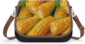 Corn Food Printed Women's Crossbody Bags Novelty Purse Handbag Shoulder Bag For Women