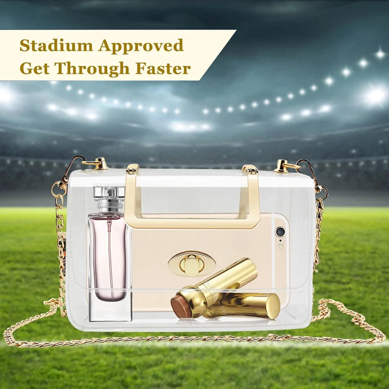 COROMAY Clear Purse for Women, Clear Bag for Stadium Events, Transparent Stadium Purse