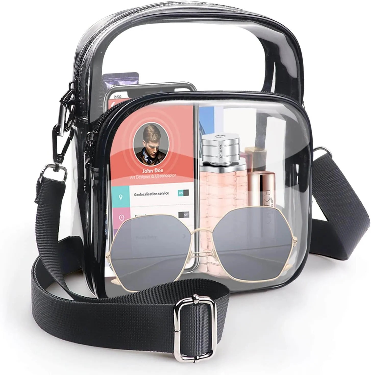 COROMAY Clear Purse for Women, Clear Bag Stadium Approved, Transparent Crossbody Bag