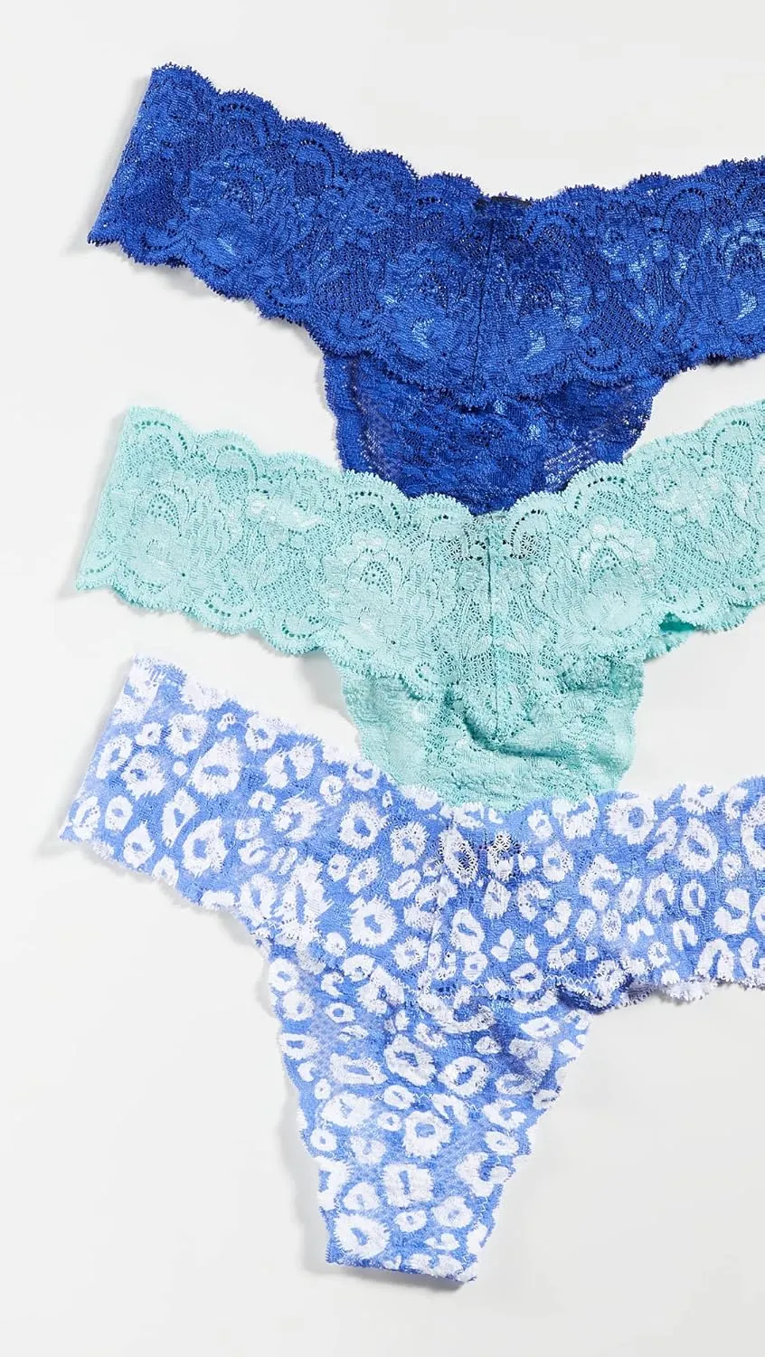 Cosabella Women's Say Never Solid, Printed, Mix Low Rise Cutie Thong 3 Pack