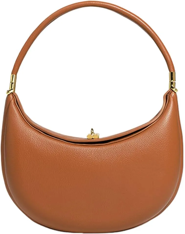 Crescent Crossbody Bag, Shoulder Moon Bags for Women, Underarm Small Purse with Magnetic Buckle