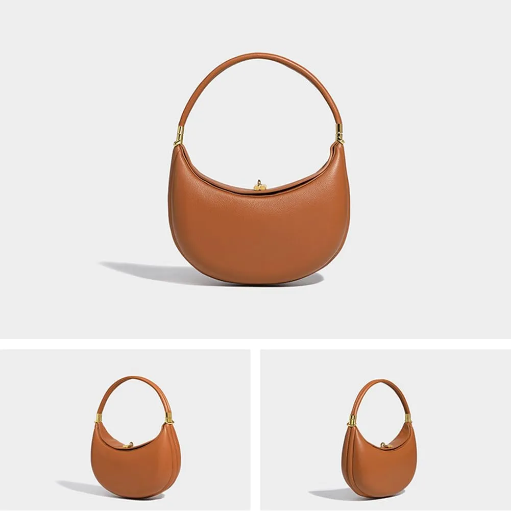 Crescent Crossbody Bag, Shoulder Moon Bags for Women, Underarm Small Purse with Magnetic Buckle