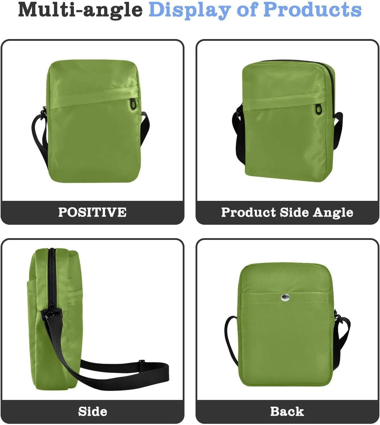 Crossbody Bag Black Messenger Bag for Women Men Purse Shoulder Bag Satchel Bag with Adjustable Strap Black