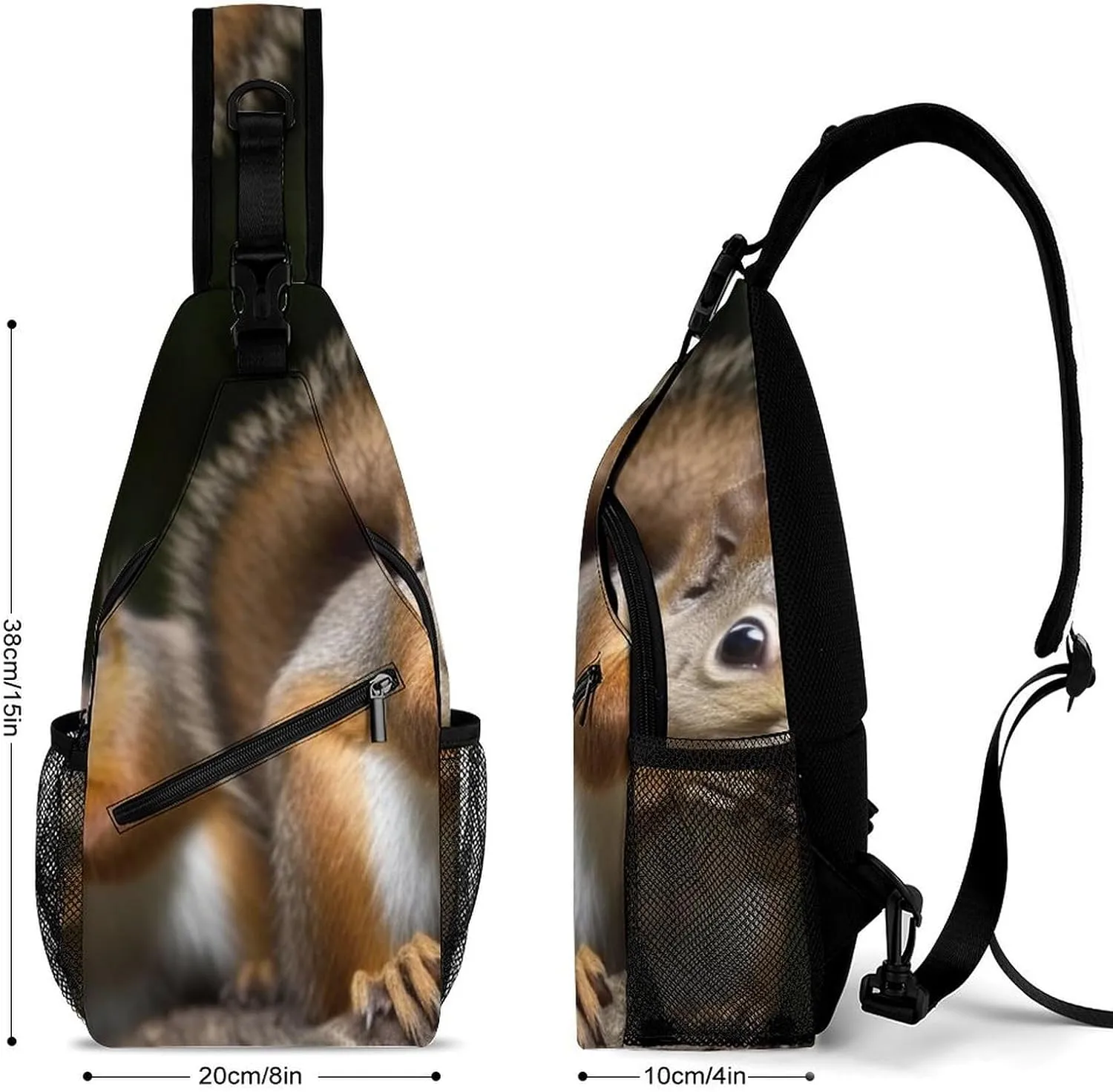 Crossbody Bag for Women Men Chest Bag The Silent Monkey Sling Bag Crossbody Shoulder Bag Sling Backpack