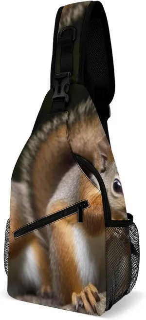 Crossbody Bag for Women Men Chest Bag The Silent Monkey Sling Bag Crossbody Shoulder Bag Sling Backpack