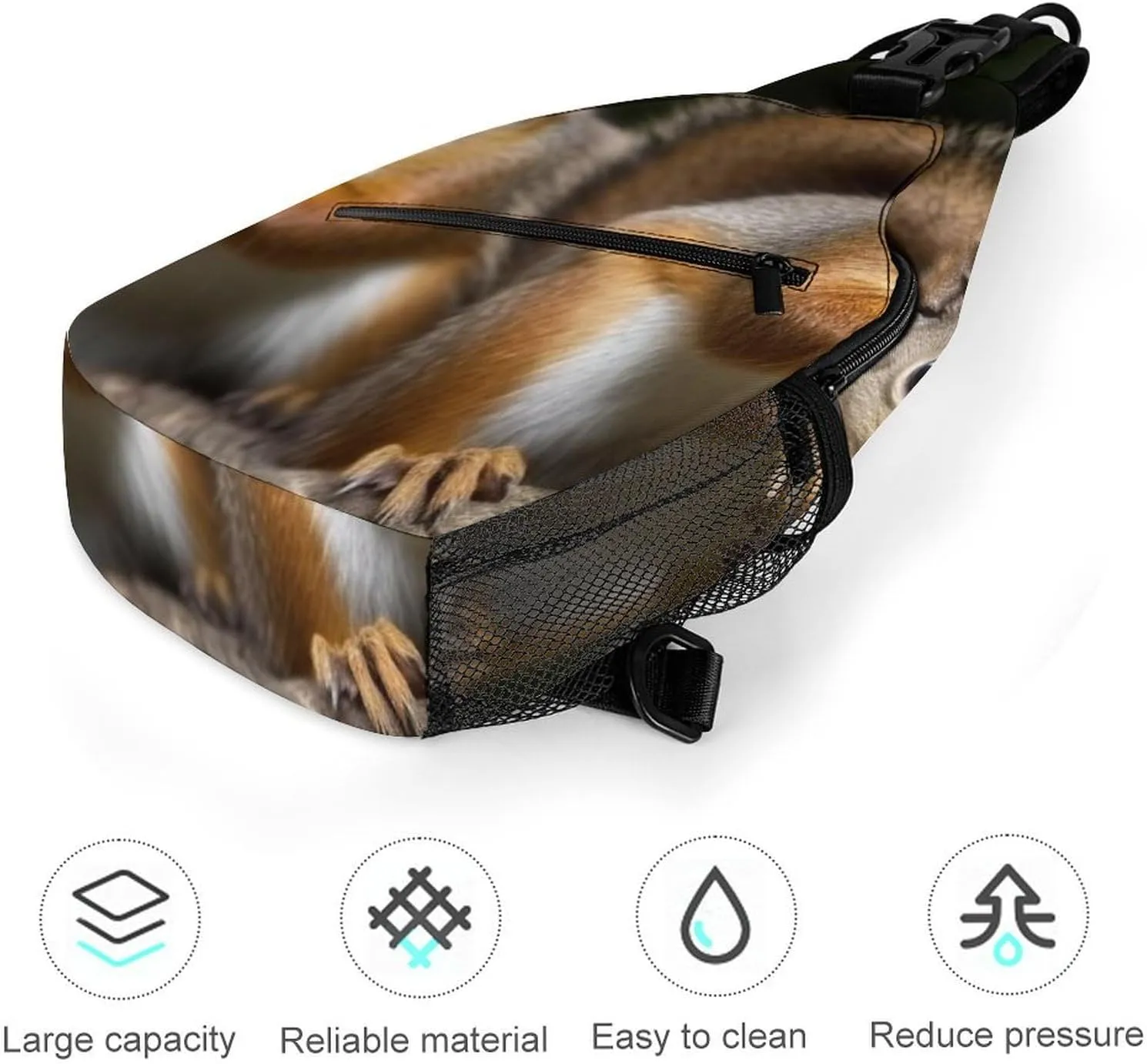 Crossbody Bag for Women Men Chest Bag The Silent Monkey Sling Bag Crossbody Shoulder Bag Sling Backpack
