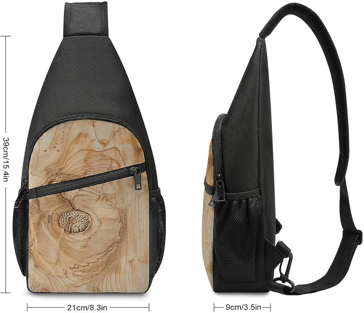 Crossbody Bag for Women Men Sling Bag Fish And Umbrella Chest Bag Crossbody Adjustable Shoulder Bag