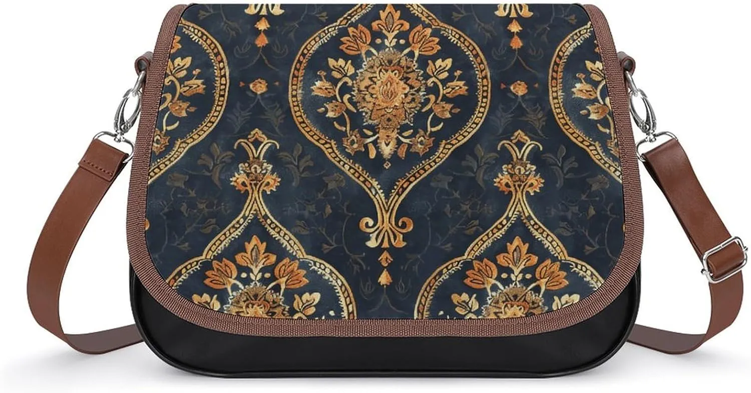 Crossbody Bags for Women Purses Handbags for Women With Intricate Flowers Printed Sling Bag