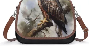 Crossbody Bags for Women Purses Hawk Sitting In The Tree Printed Handbags for Women Sling Bag for Women's Daily Life Or Work