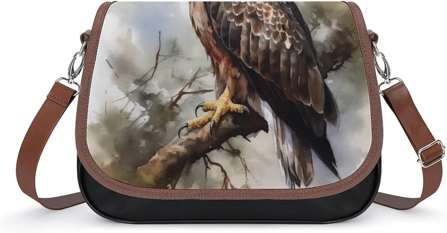 Crossbody Bags for Women Purses Hawk Sitting In The Tree Printed Handbags for Women Sling Bag for Women's Daily Life Or Work