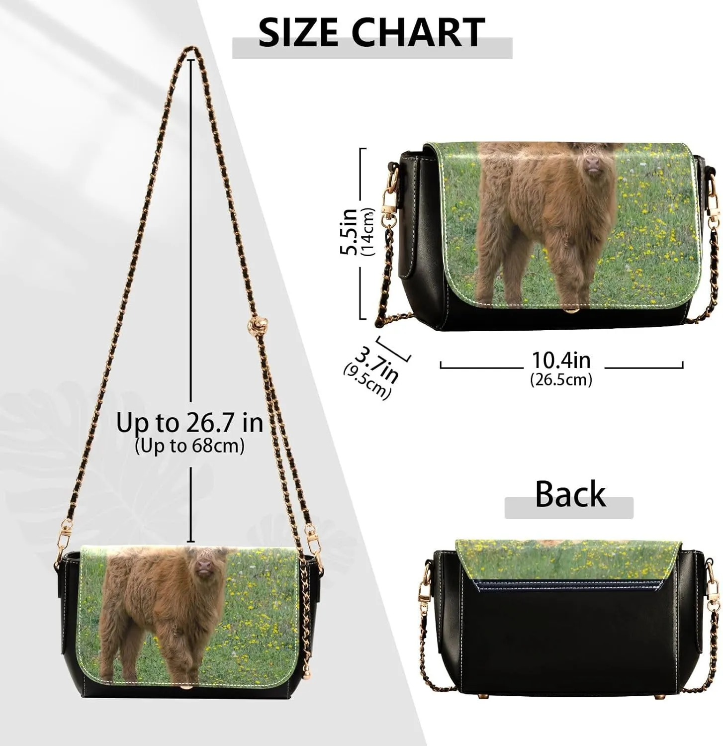 Crossbody Bags for Women Trendy Women's Black Shoulder Bag Small PU Leather Flap Cross Body Bag Handbags