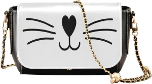 Crossbody Bags for Women Trendy Women's Black Shoulder Bag Small PU Leather Flap Cross Body Bag Handbags