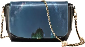 Crossbody Bags for Women Trendy Women's Black Shoulder Bag Small PU Leather Flap Cross Body Bag Handbags
