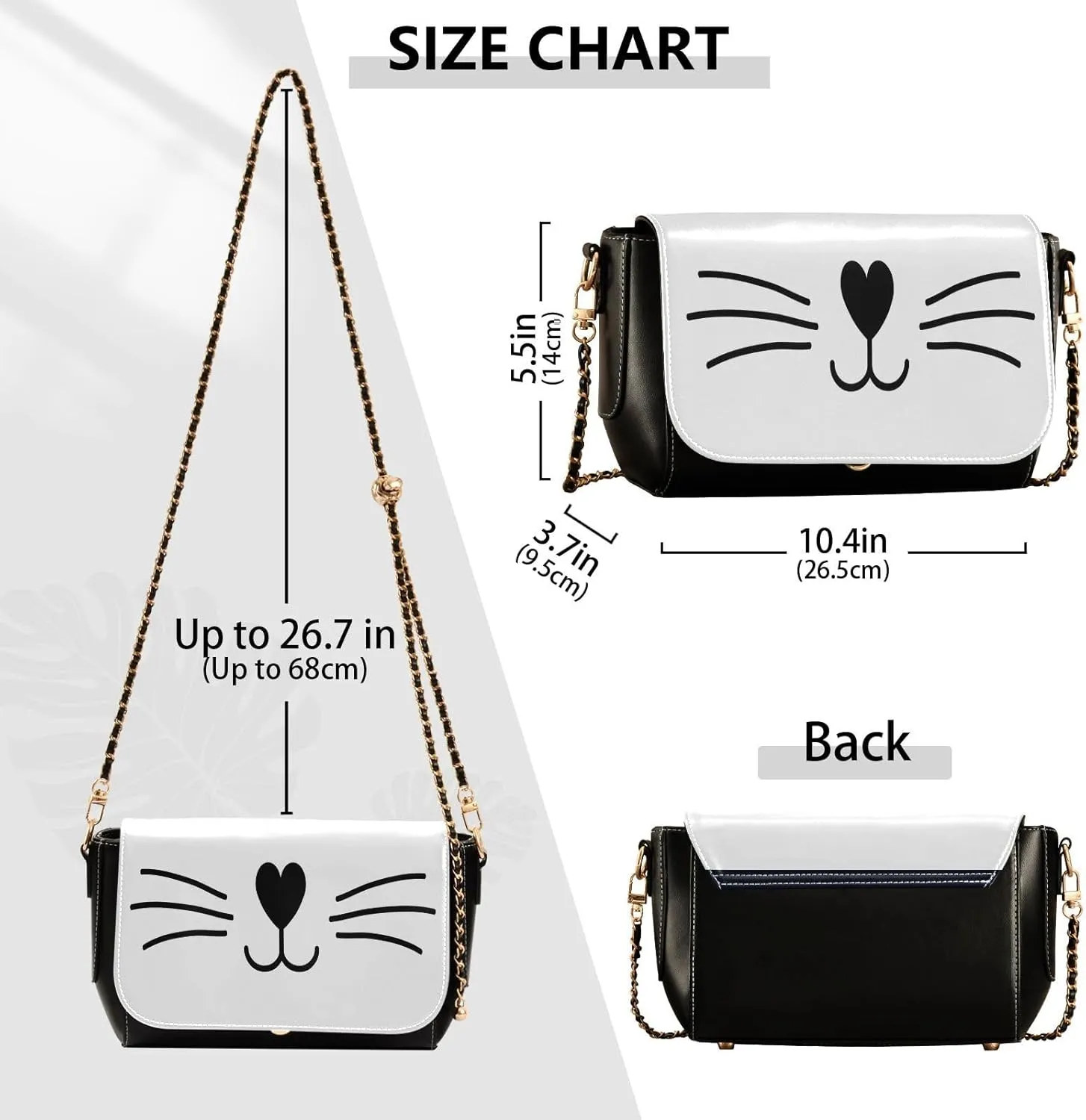 Crossbody Bags for Women Trendy Women's Black Shoulder Bag Small PU Leather Flap Cross Body Bag Handbags