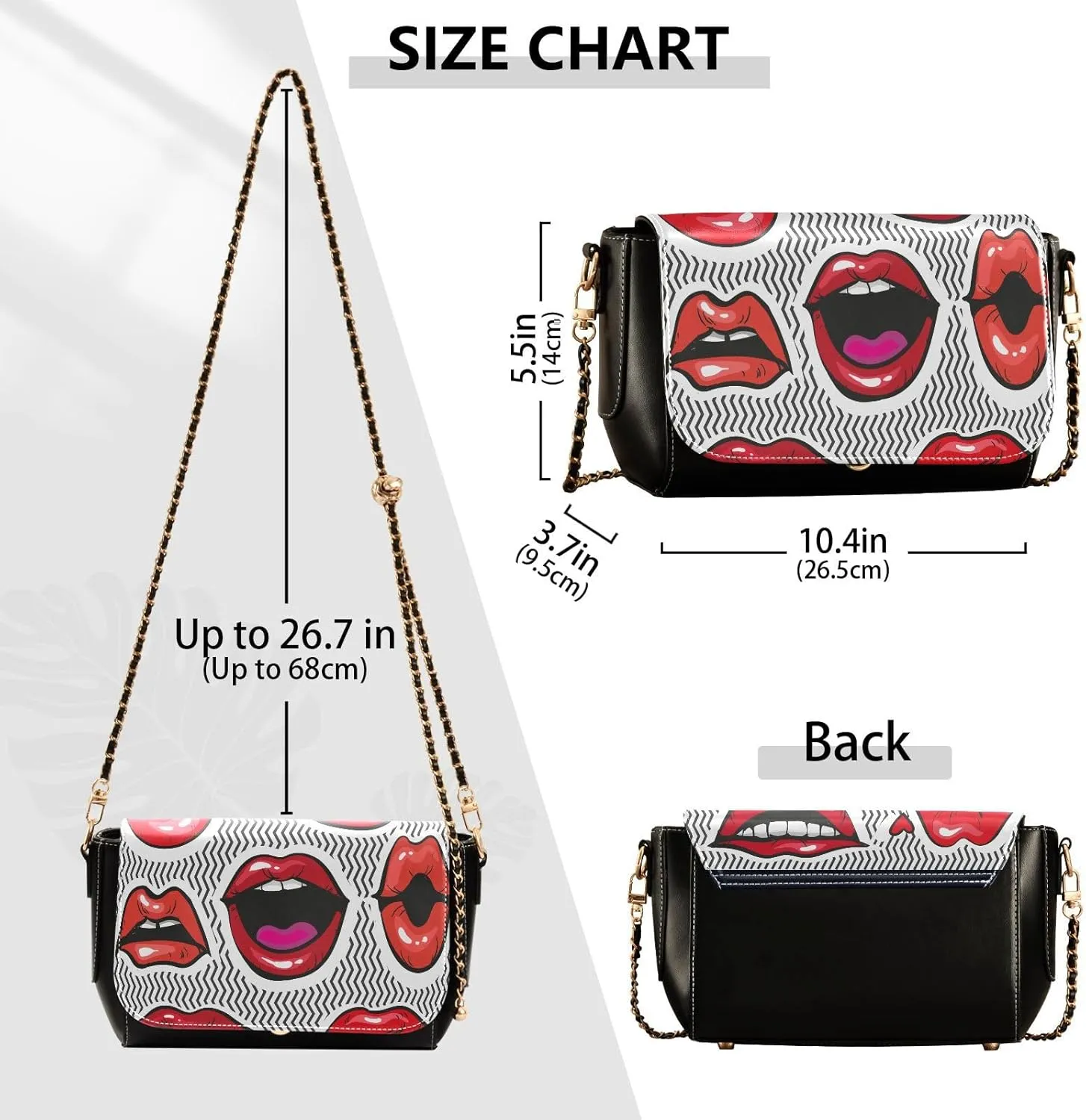Crossbody Bags for Women Trendy Women's Black Shoulder Bag Small PU Leather Flap Cross Body Bag Handbags