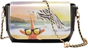 Crossbody Bags for Women Trendy Women's Black Shoulder Bag Small PU Leather Flap Cross Body Bag Handbags