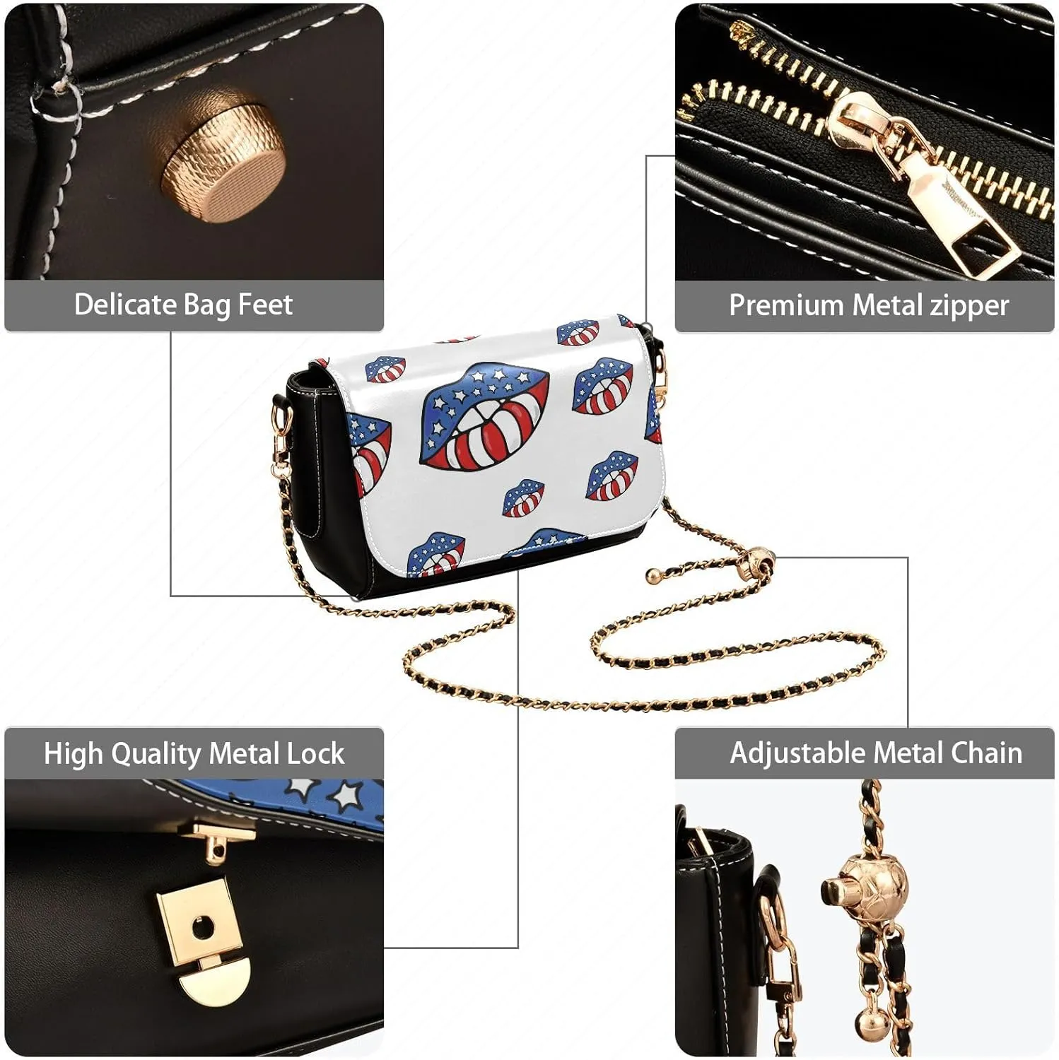 Crossbody Bags for Women Trendy Women's Black Shoulder Bag Small PU Leather Flap Cross Body Bag Handbags