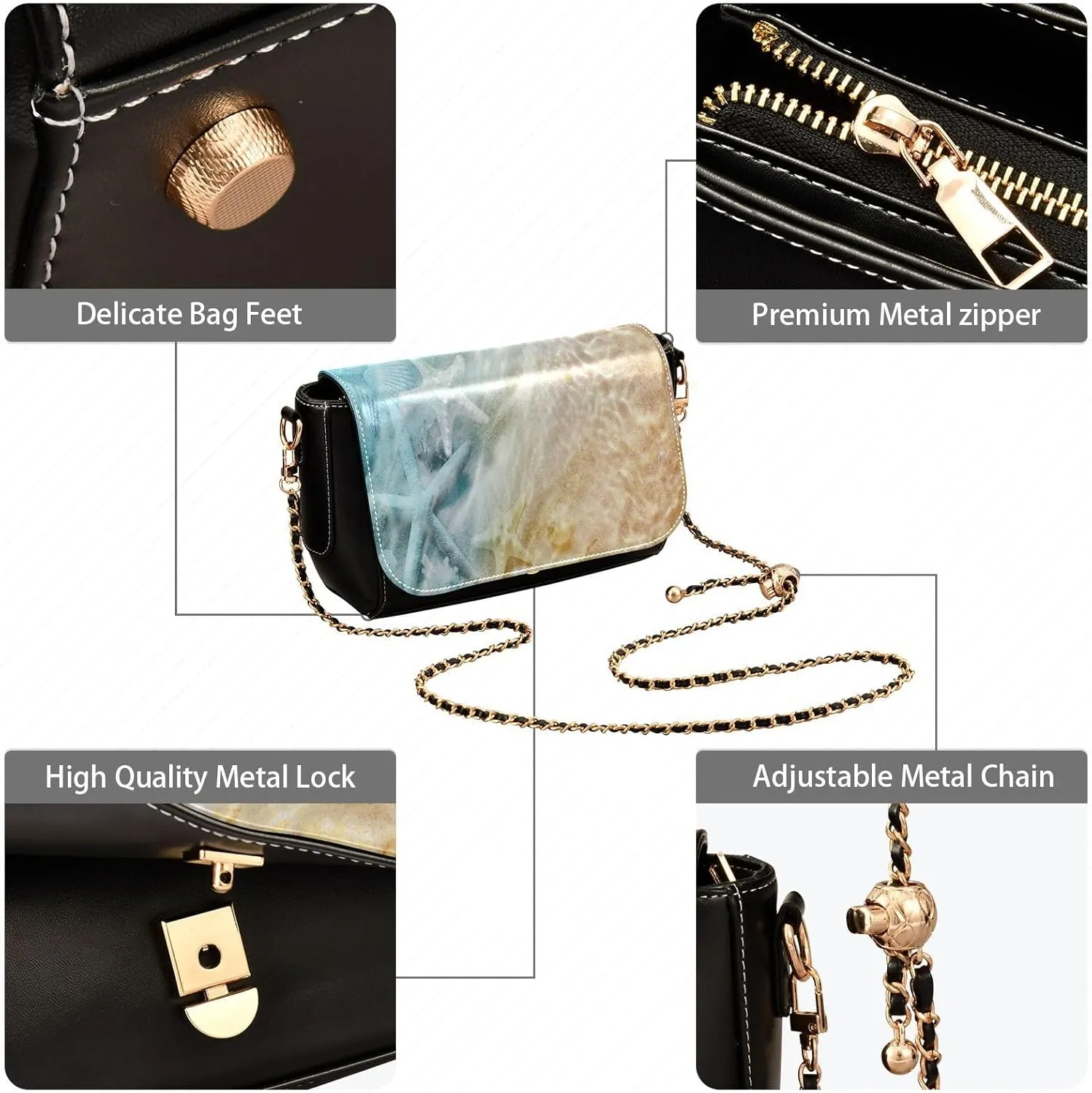 Crossbody Bags for Women Trendy Women's Black Shoulder Bag Small PU Leather Flap Cross Body Bag Handbags